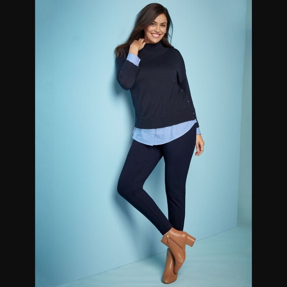 Talbots Black Stretch Soho Ankle Pants Leggings, Size 4, Great for Spring! - Picture 3 of 10